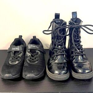 2 Pairs Girls Black Shoes & Boots